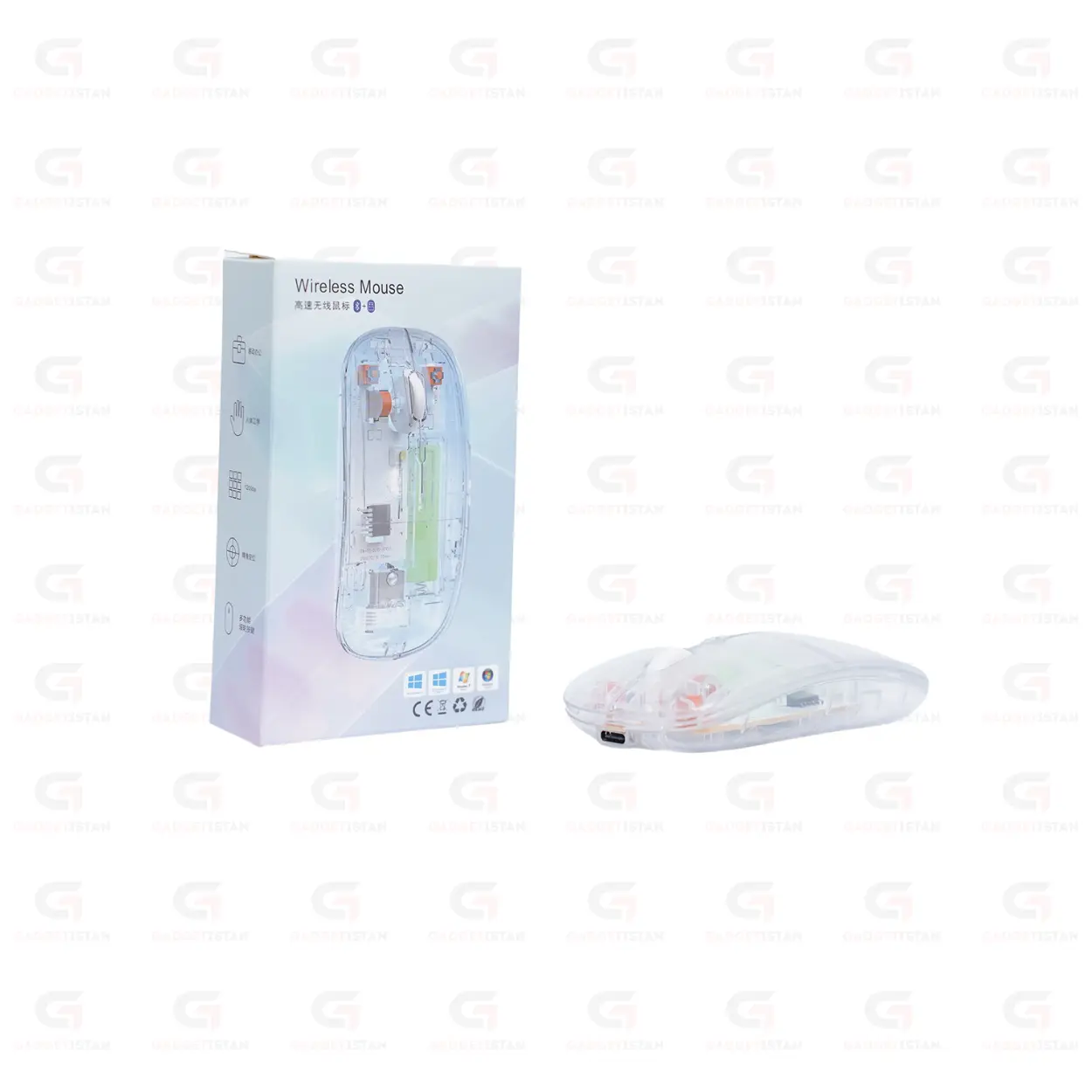 Crystal USB Wireless Rechargeable Mouse