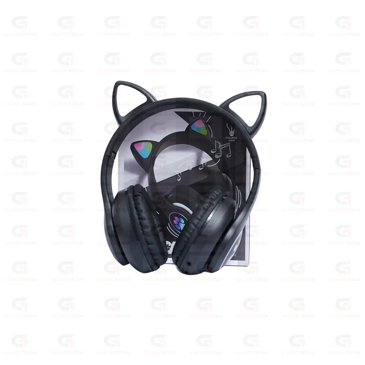 CAT STN-28B Wireless Bluetooth Headset Over-Ear with Mic – Black - Image 3