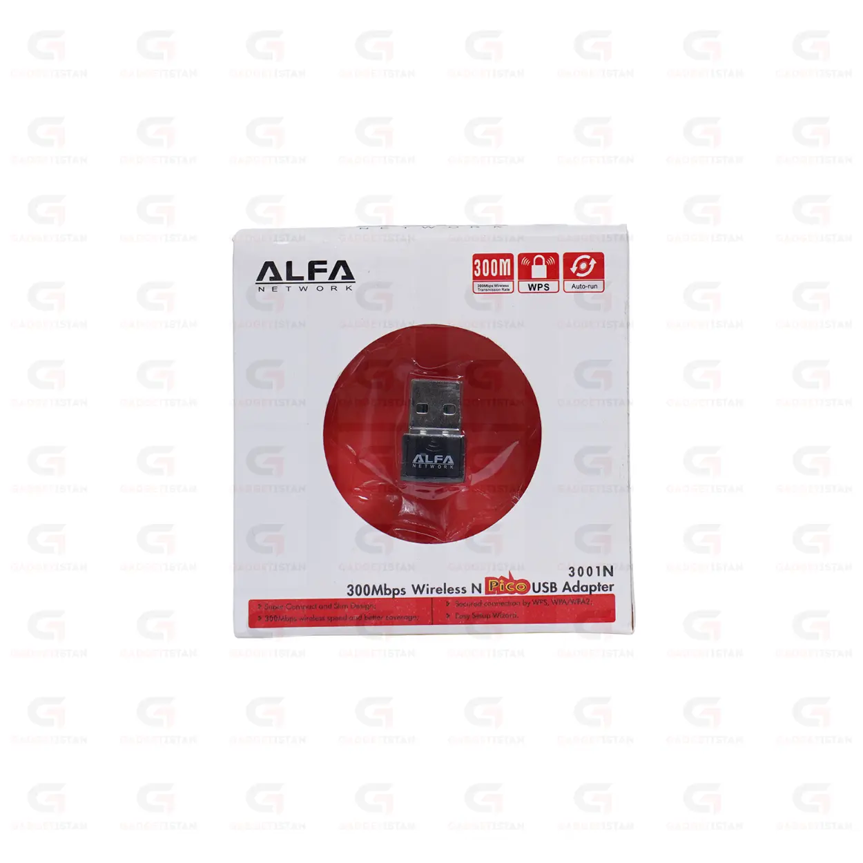 ALFA N3001 300Mbps Wireless N Pico USB Adapter – High-Speed WiFi Dongle for PC & Laptop