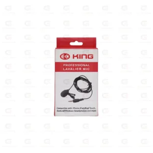 KING Professional Lavalier Collar Microphone – Clear Voice Recording Mic for Mobile & Camera