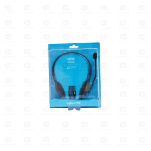 Logitech H110 Stereo Headphone with Dual 3.5mm Jack | Noise-Cancelling Mic | Comfort Fit for PC and Laptop