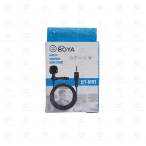 BOYA BY-M01 Lavalier Microphone | Omnidirectional Condenser Mic | 6 Meter Cable | For DSLR Camera Smartphone and PC